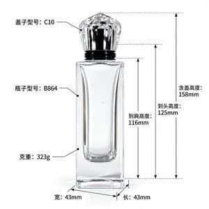 B864 perfume glass bottle