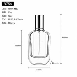 B754 perfume glass bottle
