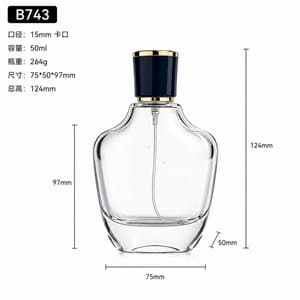 B743 perfume glass bottle